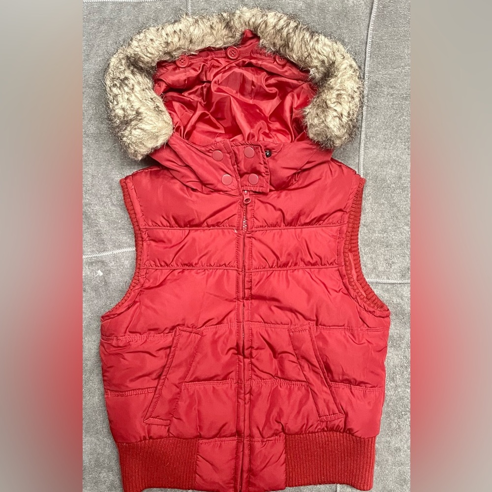 Aeropostale Puffy Down Feather Vest w/ Hood. *Excellent Condition*. Size M - Picture 3 of 5